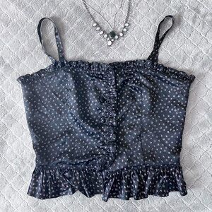 Vintage satin sleeveless top XS